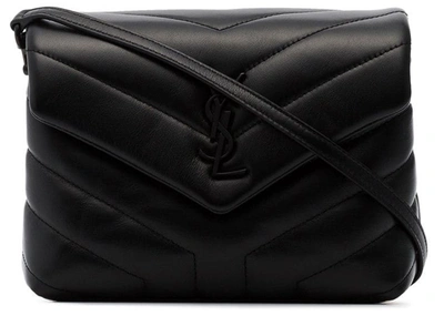 Pre-owned Saint Laurent  Loulou Shoulder Bag Matelasse Black-tone Toy Black