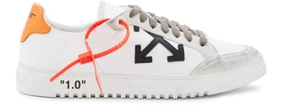 Off-white Arrow 2.0 Leather Sneakers In Orange
