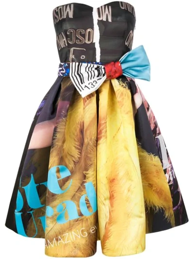 Moschino Bustier Dress With Bow In Multicolour