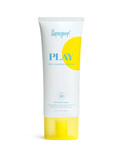 Supergoop Play 100% Mineral Lotion Spf 50, 3.4 Oz./ 100 ml