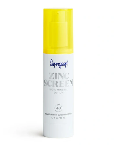 Supergoop Zincscreen 100% Mineral Lotion Sunscreen Spf 40, 1.7 Oz./ 50 ml