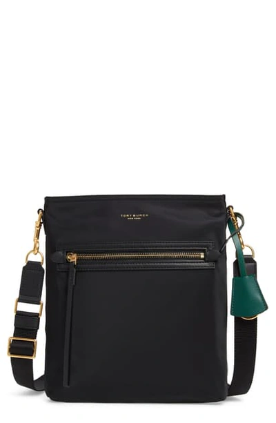 Tory Burch Perry Nylon Swing-pack Crossbody Bag In Black/gold