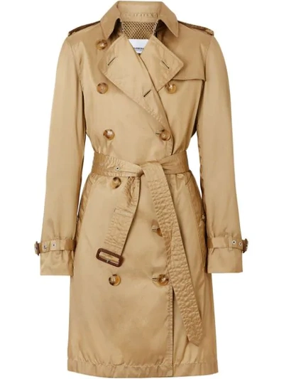 Burberry Detachable Hood Econyl® Trench Coat In Brown