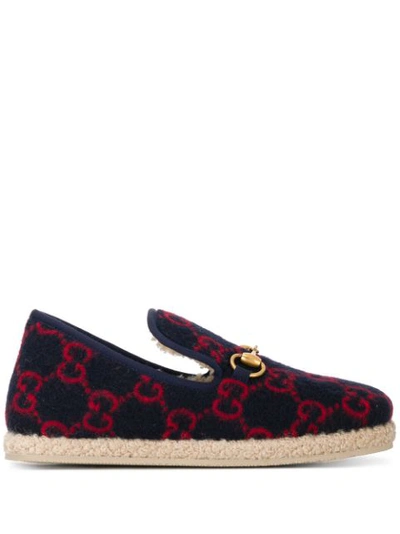 Gucci Women's Gg Wool Loafer In Blue