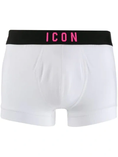 Dsquared2 Icon Contrast Waistband Boxers In White