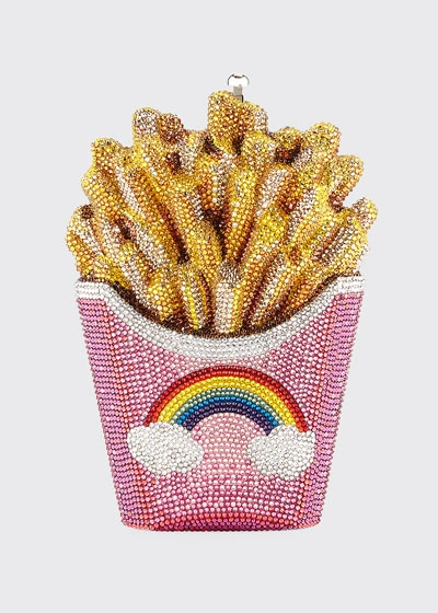 Judith Leiber French Fries Rainbow Fries Handbag In Pink