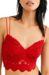 Free People Intimately Fp Ilektra Lace Bralette In Red