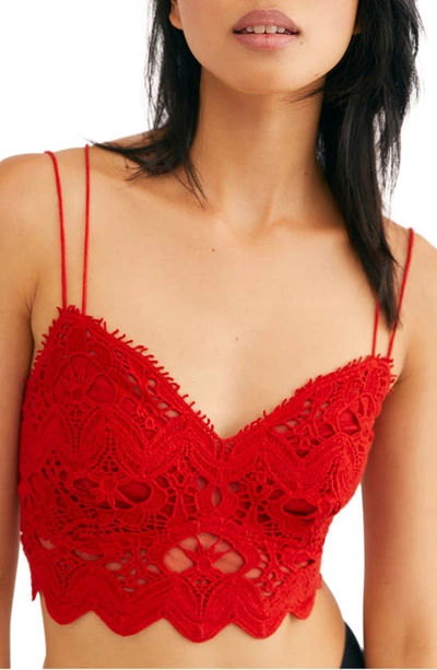 Free People Intimately Fp Ilektra Lace Bralette In Red