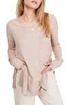 Free People North Shore Thermal Knit Tunic Top In Sand