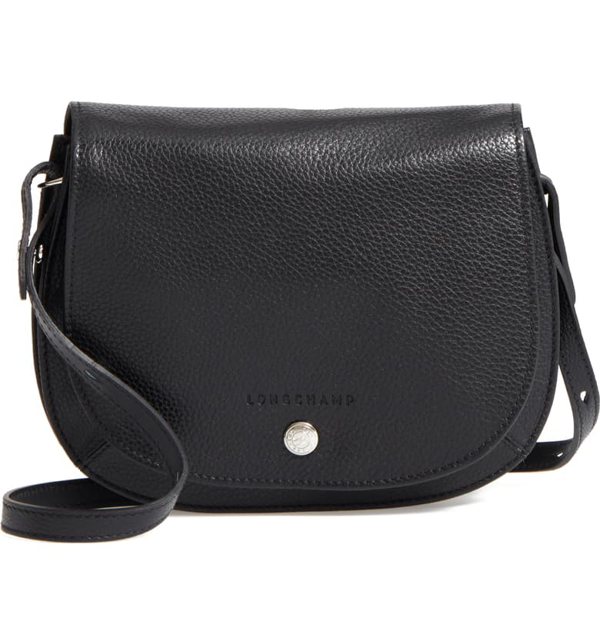 longchamp le foulonne leather saddle bag