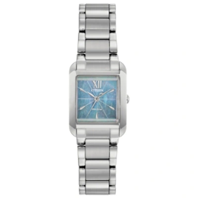 Citizen Eco-drive Women's Bianca Stainless Steel Bracelet Watch 22mm In Silver