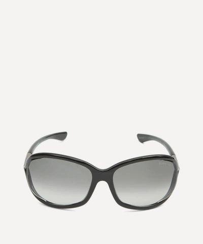 Tom Ford Jennifer Finity Sunglasses In Shiny Black/smoke Polarized