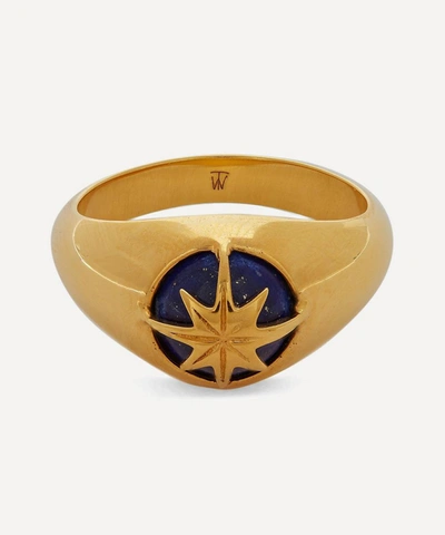 Theodora Warre Gold-plated Lapis Lazuli Star Pinky Ring