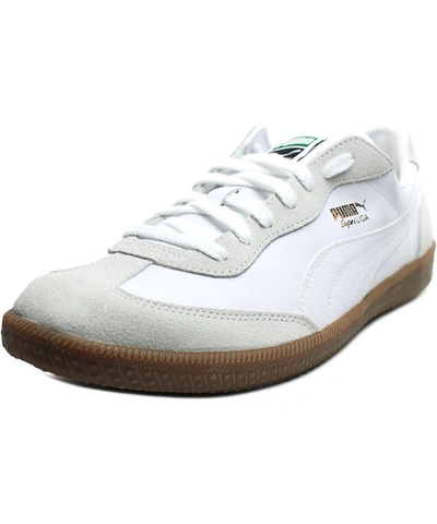 Puma Super Liga Og Retro Round Toe Leather Sneakers' In White | ModeSens