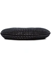 Saint Laurent Crystal-embellished Wool-felt Beret In Black