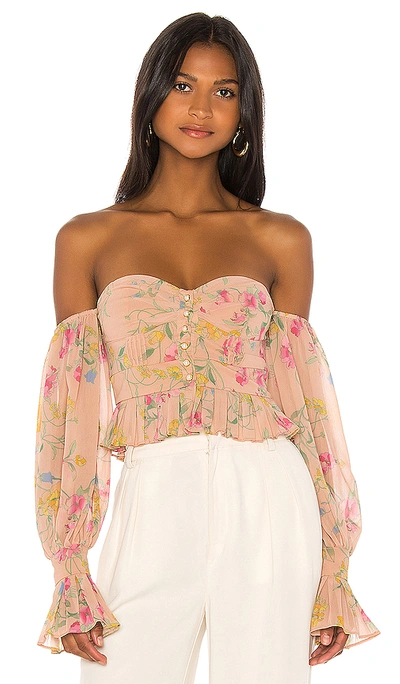 Song Of Style Kinney Top In Nude Blossom
