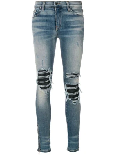 Amiri Mx1 Knee-patches Skinny Jeans In Blue
