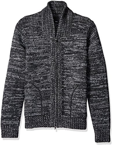 Vince Men's Yak Wool Marl Zip Cardigan Sweater In Heather Shadow | ModeSens