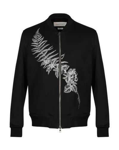 Alexander Mcqueen Embroidered Jacket In Black