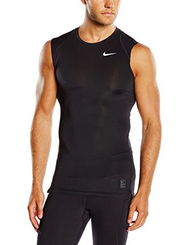 Nike Pro Compression Men's Sleeveless Shirt In Black/dark Grey/white ...