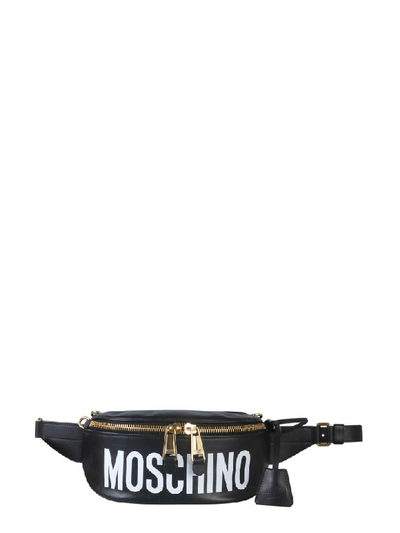 Moschino Pouch With Logo In Nero