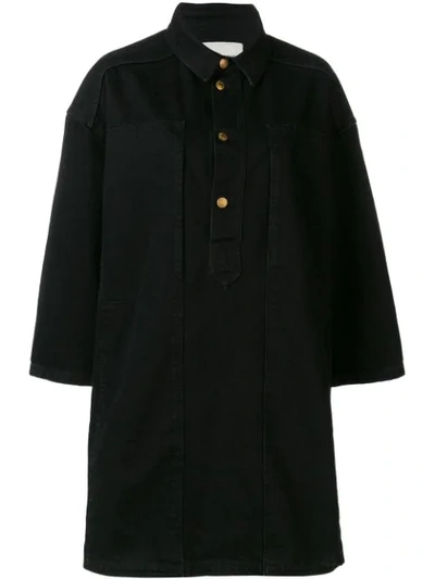 Henrik Vibskov Denim Shirt Dress In Black