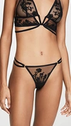 Thistle & Spire Mullbery Embroidered Thong In Black