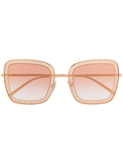 Dolce & Gabbana Ornamented Frames Sunglasses In Gold