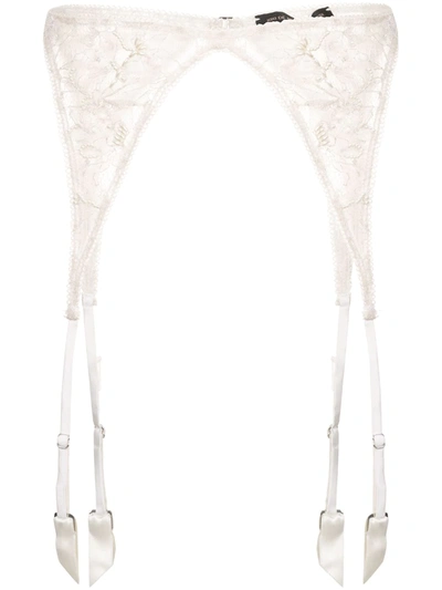 Kiki De Montparnasse Beaded Garter Belt In White