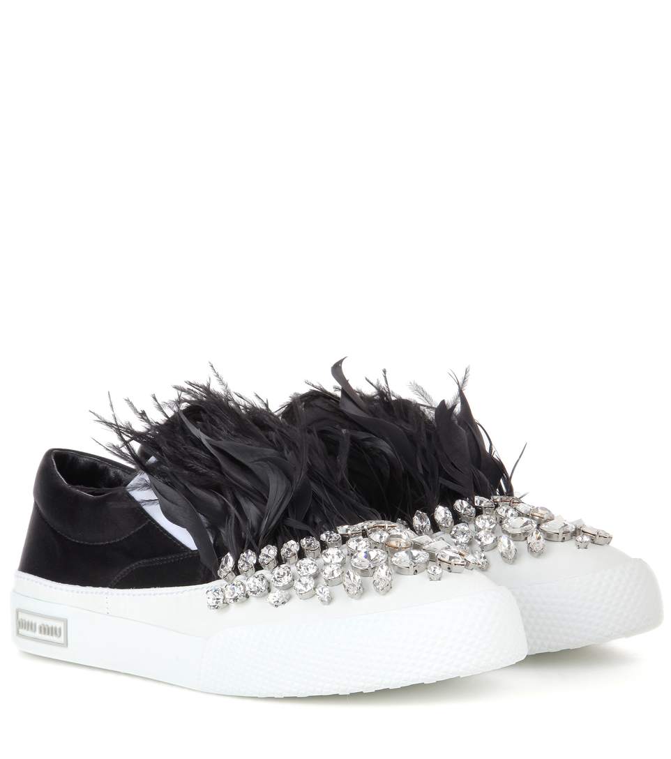 miu miu slip on sneakers