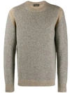 Roberto Collina Knitted Wool Sweatshirt In Neutrals