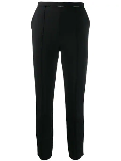 Elisabetta Franchi Cropped Skinny-fit Trousers In Black