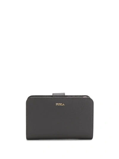 Furla Logo Plaque Purse In Grey