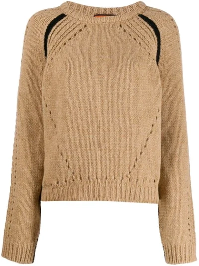 Colville Boxy Fit Cut-out Detail Sweater In Brown