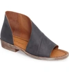 Free People 'mont Blanc' Asymmetrical Sandal In Zinc Leather