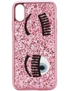 Chiara Ferragni Cover X/xs Iphone / Ipad Case In Rose-pink Pvc