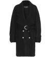 Balmain Double-breasted Cocoon Coat In Black