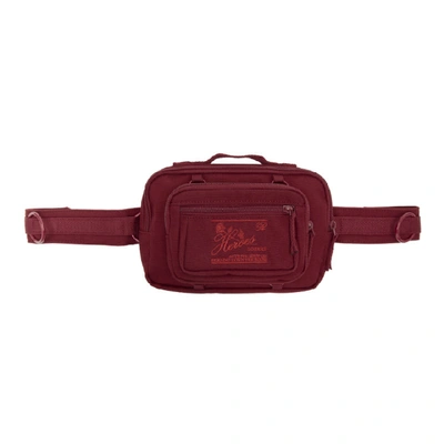 Raf Simons Burgundy Eastpak Edition Loop Waistbag Pouch In A84 Burgu