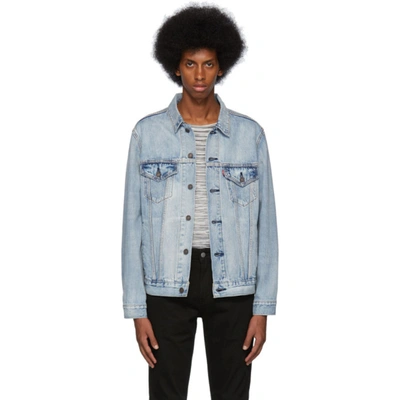 Levi's Levis Blue Denim Vintage Fit Trucker Jacket In Super Lit