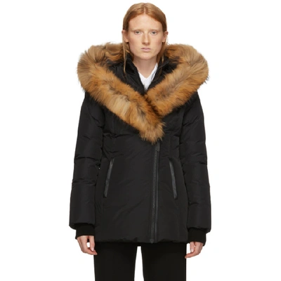Mackage Kay Lavish Fur Trim Down Coat In Black