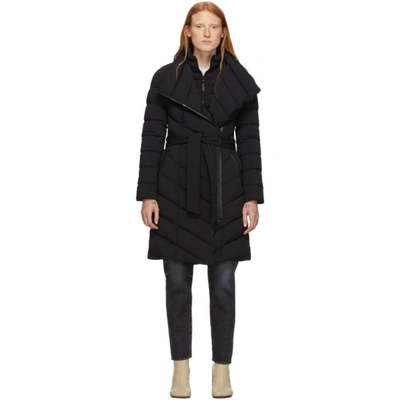 Mackage Ilena Belted Down Coat In Black