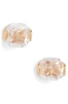 Kate Spade That Sparkle 12k Yellow Goldplated Princess Cut Stud Earrings