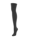 Natori Women's Regent Wool-blend Ribbed Sweater Tights In Charcoal