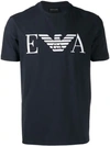 Emporio Armani Printed Eagle Logo T-shirt - Blue