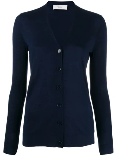 Pringle Of Scotland V-neck Cardigan In Blue