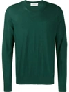 Pringle Of Scotland Embroidered Logo Knit Sweater In Green