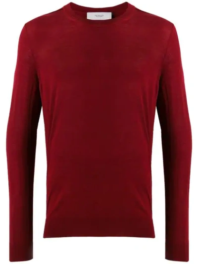 Pringle Of Scotland Slim-fit Knit Sweater In Red