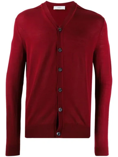 Pringle Of Scotland Slim-fit Knit Cardigan In Red