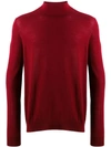 Pringle Of Scotland Mock-neck Knit Sweater In Red