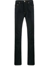 Sandro Wool Blend Formal Night Suit Pants In Raw Denim (black)